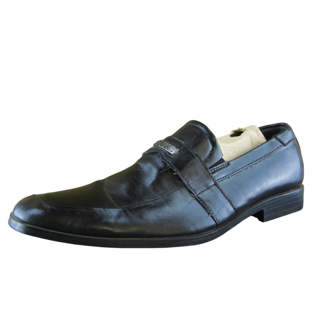 Guess GMVienna Men Loafer Shoes Black Synthetic Slip On Size 10 Medium